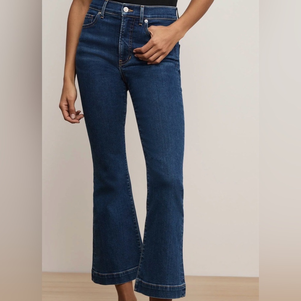 Veronica Beard High-Rise -ankle flare Jeans - Blue Wash